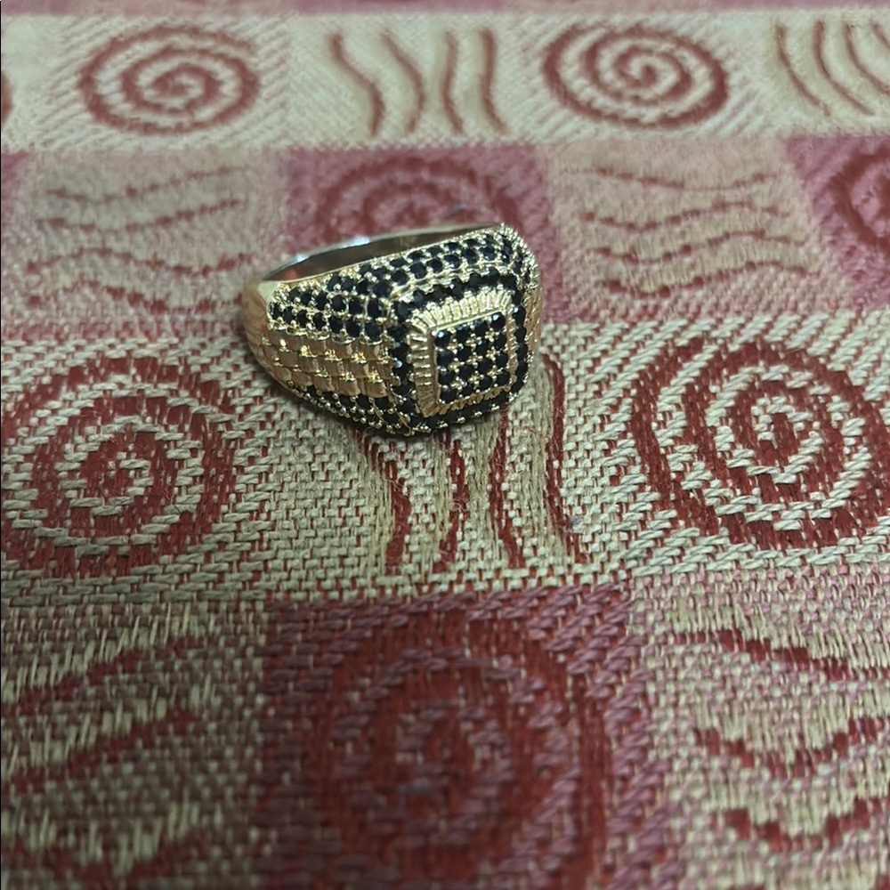 Gold and Black Men's Ring